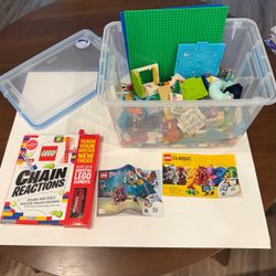 LEGO Bulk Lot with Baseplates and Instruction Books