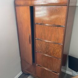 Art deco Waterfall Armoire 