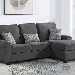 Darl GREY Reversible Sectional Chaise September Special 