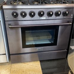 Black Stainless 36” Inch Gas Range