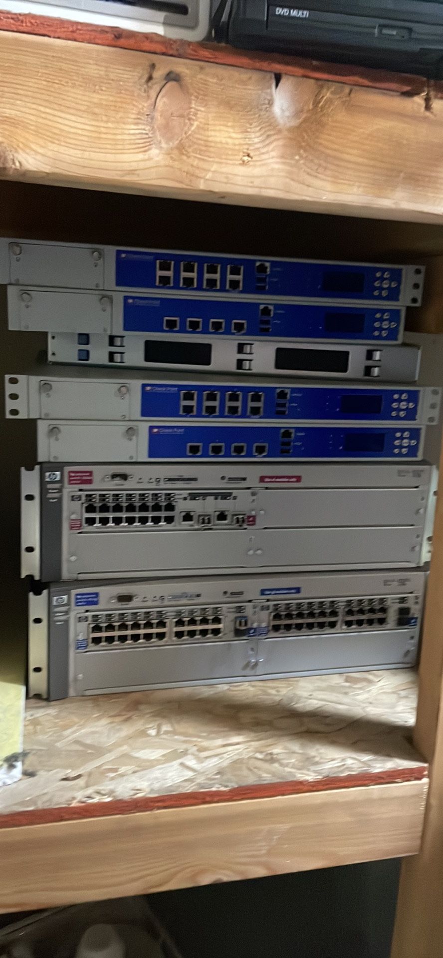 Stack Of Network Switches And Other Server Type Units