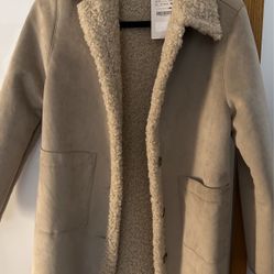 zara sherpa  jacket -new 