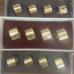 Baldwin Brass Napkin Rings- 3 Sets