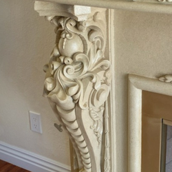 Fireplace mental column decor