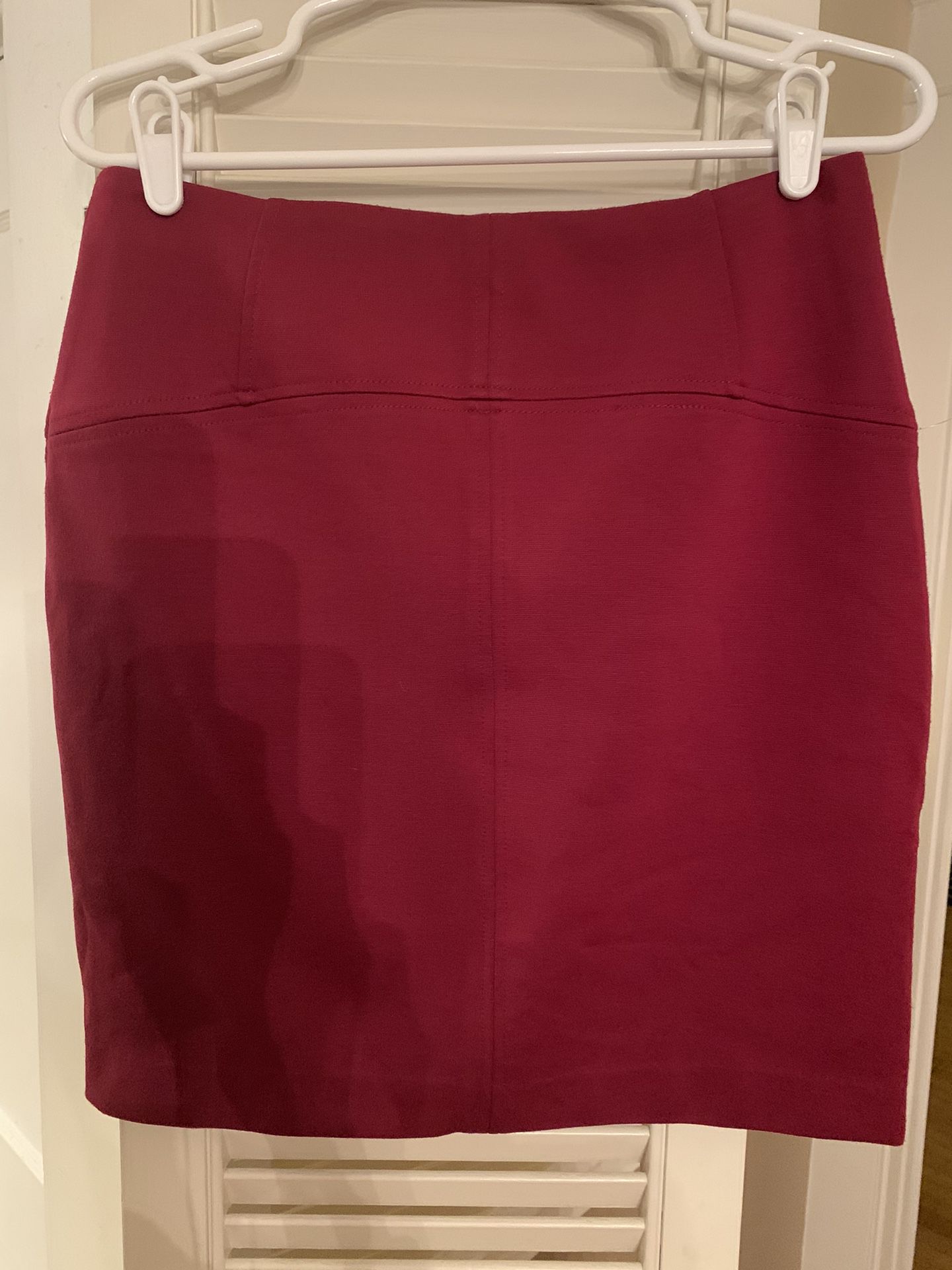 Burgundy New York and Company Stretch Skirt