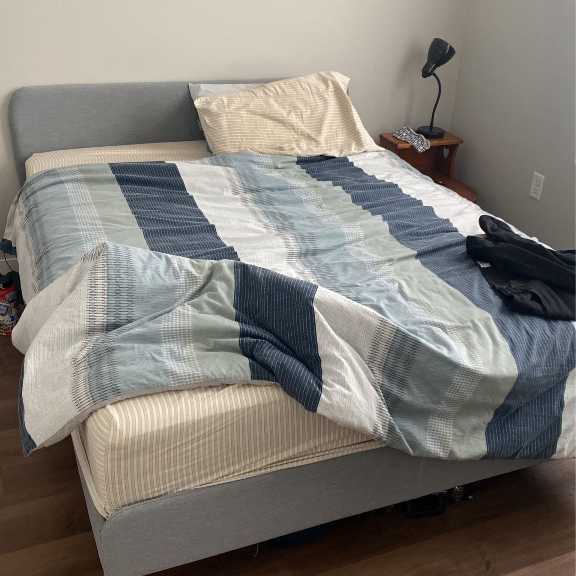 IKEA Queen Spring Mattress With Bed Frame