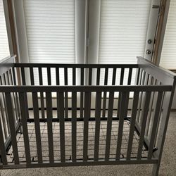 Grey Baby Crib 