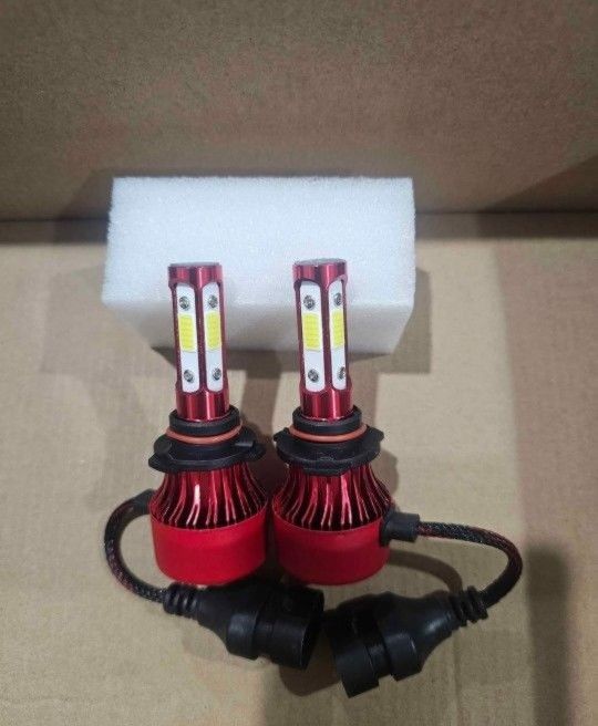 4 sides bright led 6000k with built in fan on each led bulb. 9006/9005High beams.