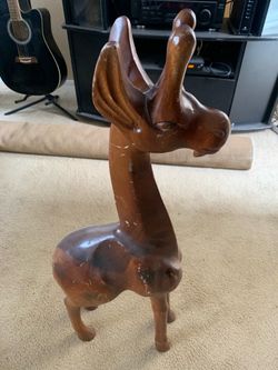 Hand carved giraffe