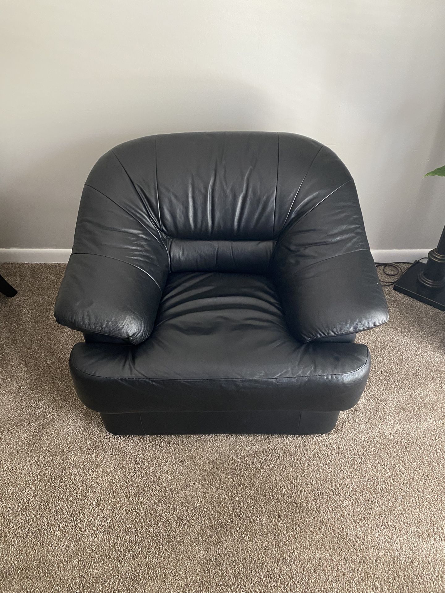 Black leather chair