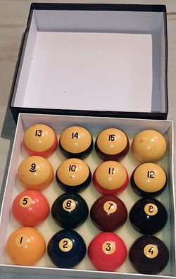Ambassador Premium Billiard Ball Set - 16 Balls - Used - Light wear - VGUC