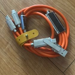 3 in 1 charging cable with type c and usb input