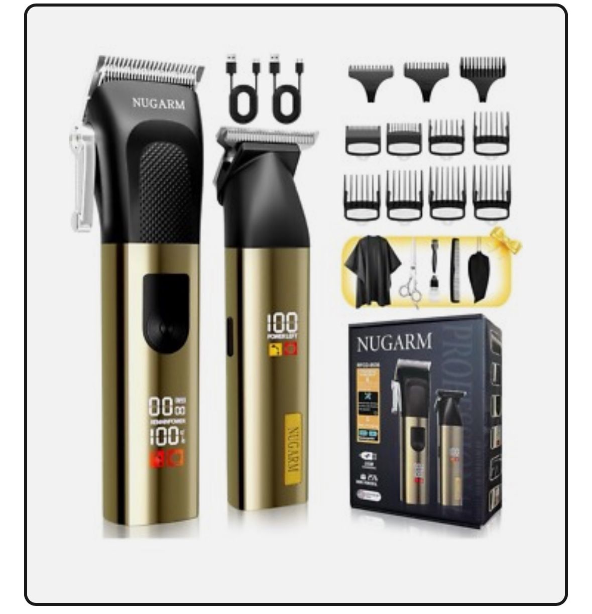 Professional Hair Clippers for Men -Cordless Barber Clippers Zero Gapped T-Blade