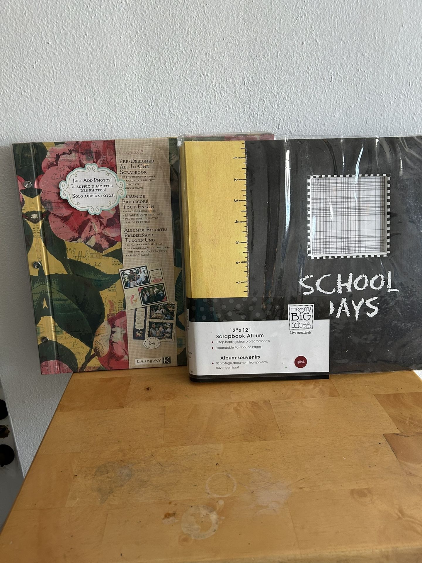 2 Scrapbooks Both With Plastic Covers