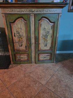 Vintage Wooden Armoire Wardrobe