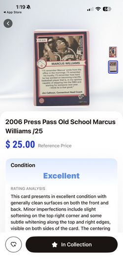 #5-25 RARE. Old school Marcus Williams press pass 2006