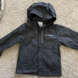 2T Columbia Omni-Tech Wind Rain Hooded Jacket Shell Black