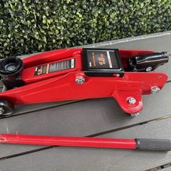 1.5 Ton Low Profile Hydraulic Trolley Service/Floor Jack, (3000 lbs) Capacity, Lifting Range 5.3"-12",Red,
