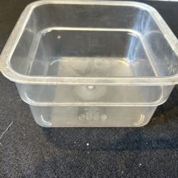 Welshine 2 Qt Square Food Storage Container Polypropylene Clear Commercial NSF
