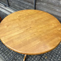 Farmhouse kitchen dining table solid light wood