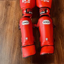Boxing Gloves Plus Shin Guards