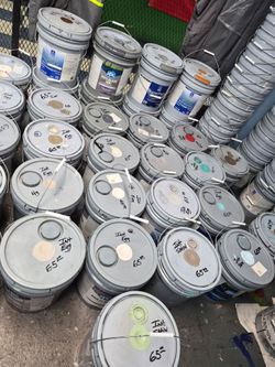 $55.00  INTERIOR  / EXTERIOR 5 gallon bucket of paint