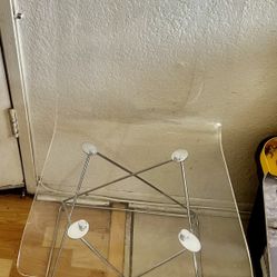 Acrylic Chair With Silver Base 