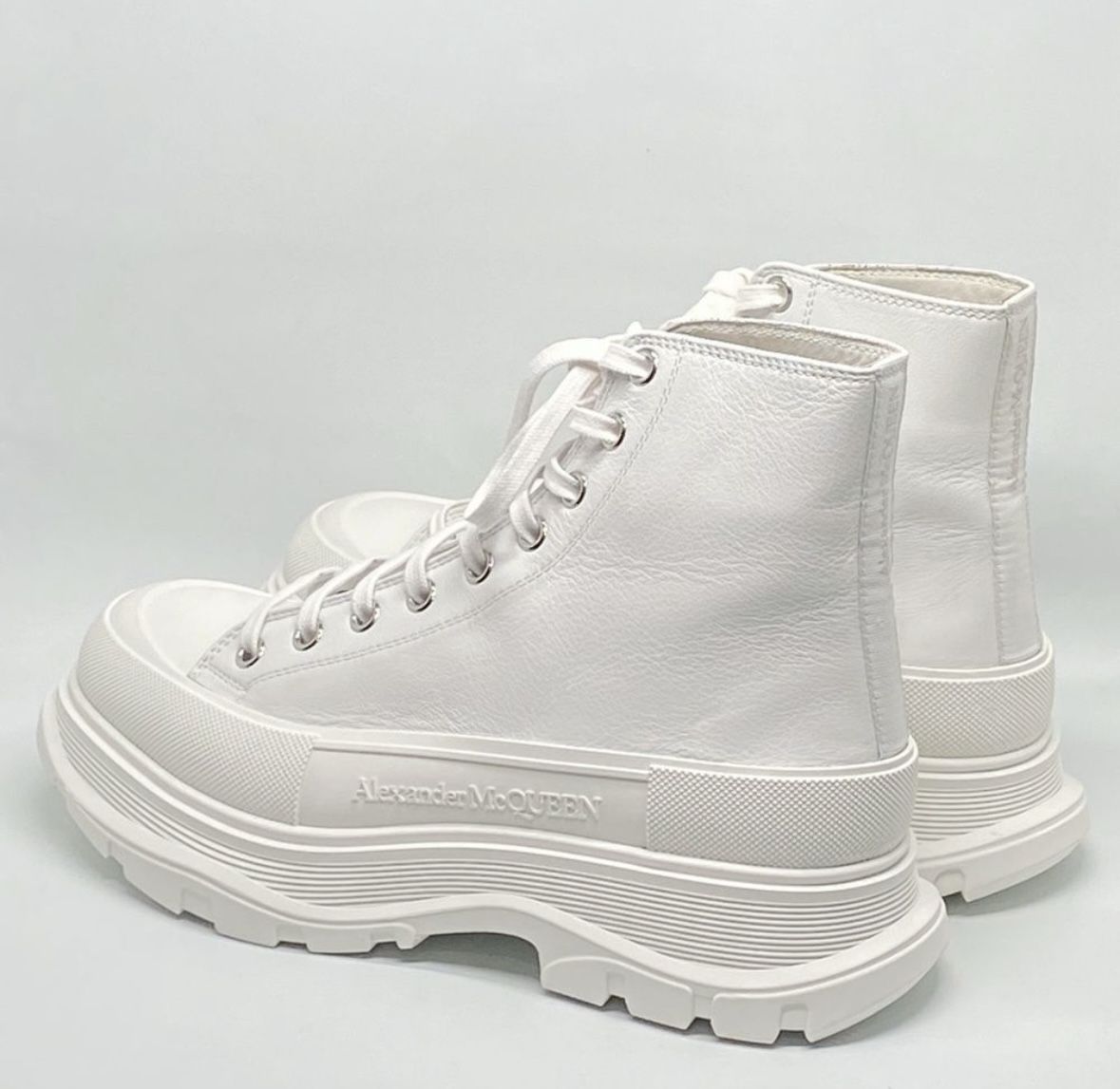 Alexander McQueen Men's Tread Slick Leather Boot EU 43