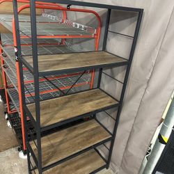 Bookshelf preowned wood and metal.  