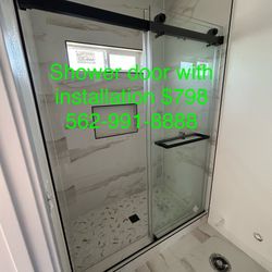 Frameless Shower Glass Door Double Sliding 