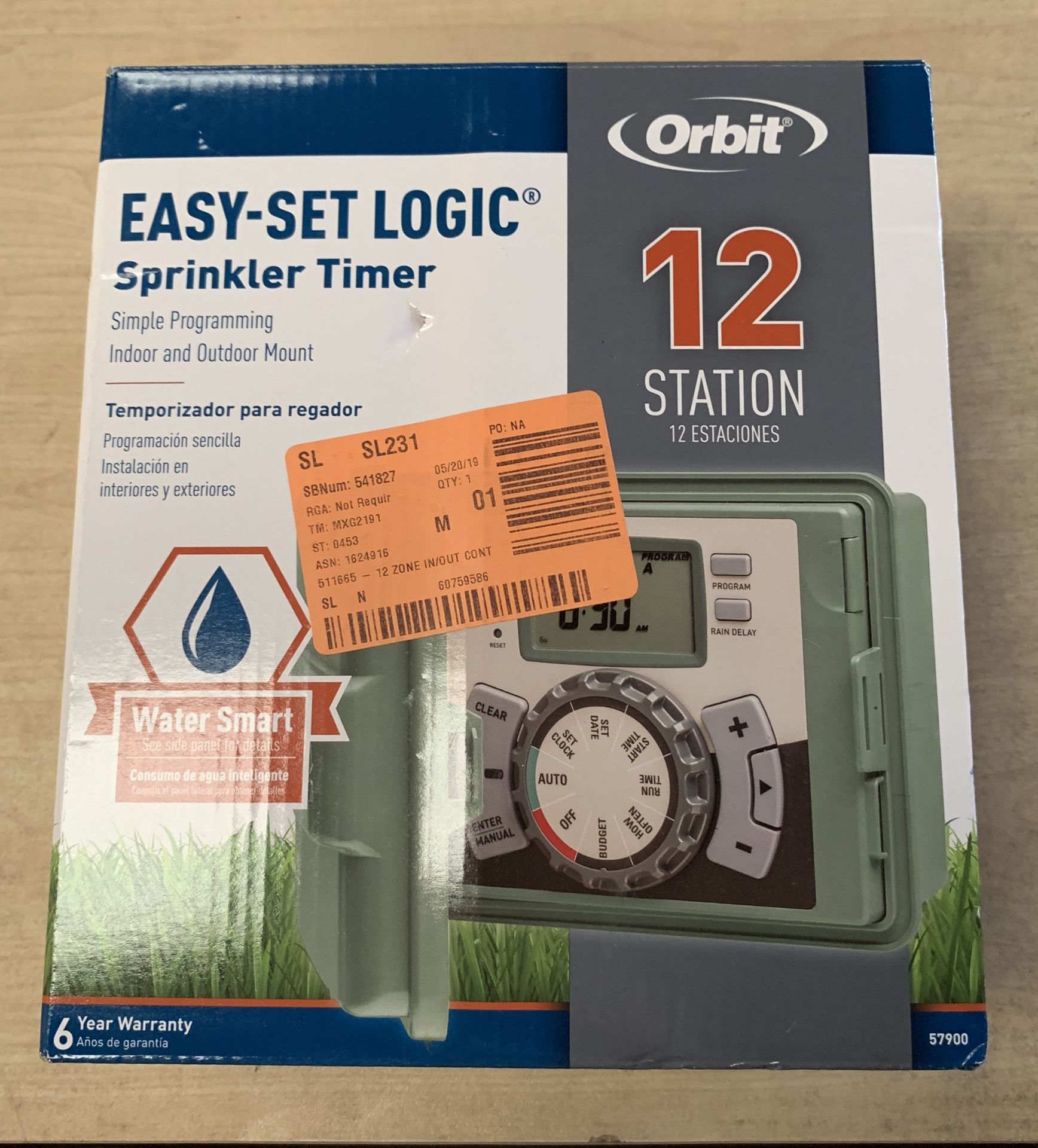 Orbit 12-Station Easy-Set Logic Indoor/Outdoor Sprinkler Timer