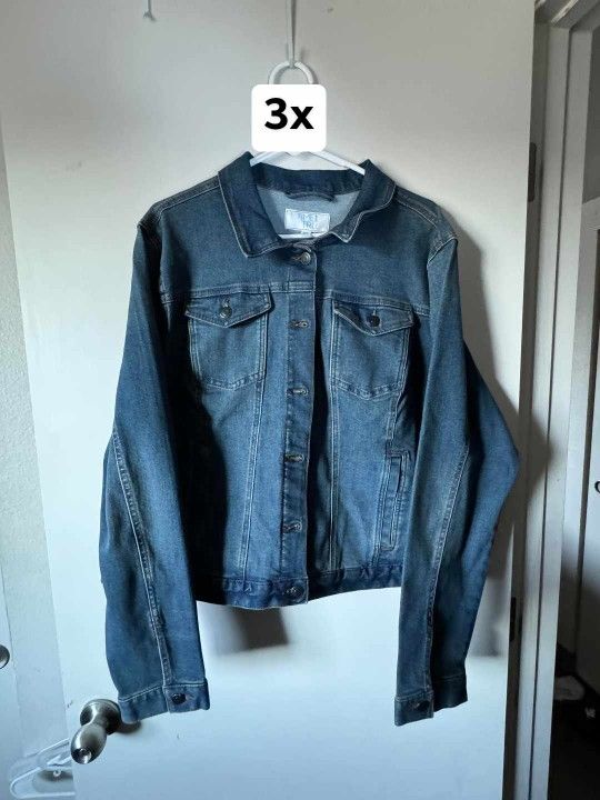 New women's jeans jacket size 3X