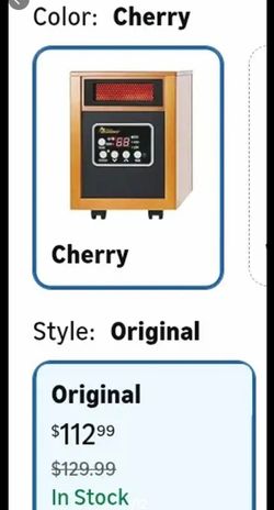 NEW-NO BOX-NEW - NEVER USED -Dr Infrared Heater DR-968 Portable Space Heater, 1500-Watt, Cherry... NEW - NEVER USED