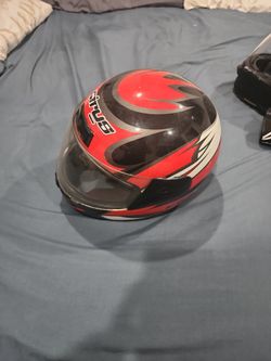 Red & Black Motorcycle Helmet ( Small )