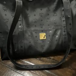 MCM Leather Black Tote Bag