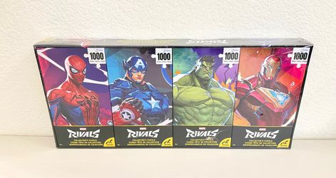 NEW Marvel Rivals Collectors Puzzle Set 4-Pack (1000 Pcs Each) Spider-Man