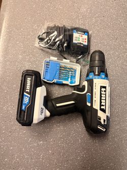 Hart Drill with battery& charger & a set of drill bits