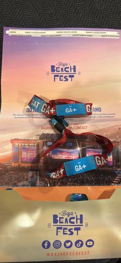2 Baja Beach Fest GA+ Saturday Passes