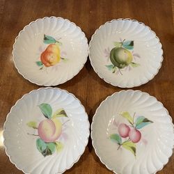 Vintage Fruit Design Dishes (Set of 4) - Elegant and Unique
