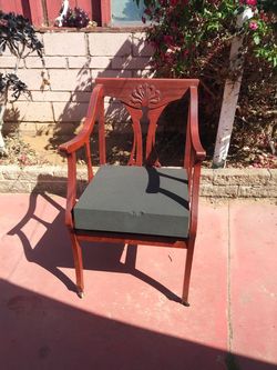 Antique solid wood chair.great ready to be upholstered to your color decor.
