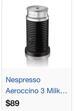 Nespresso milk frother