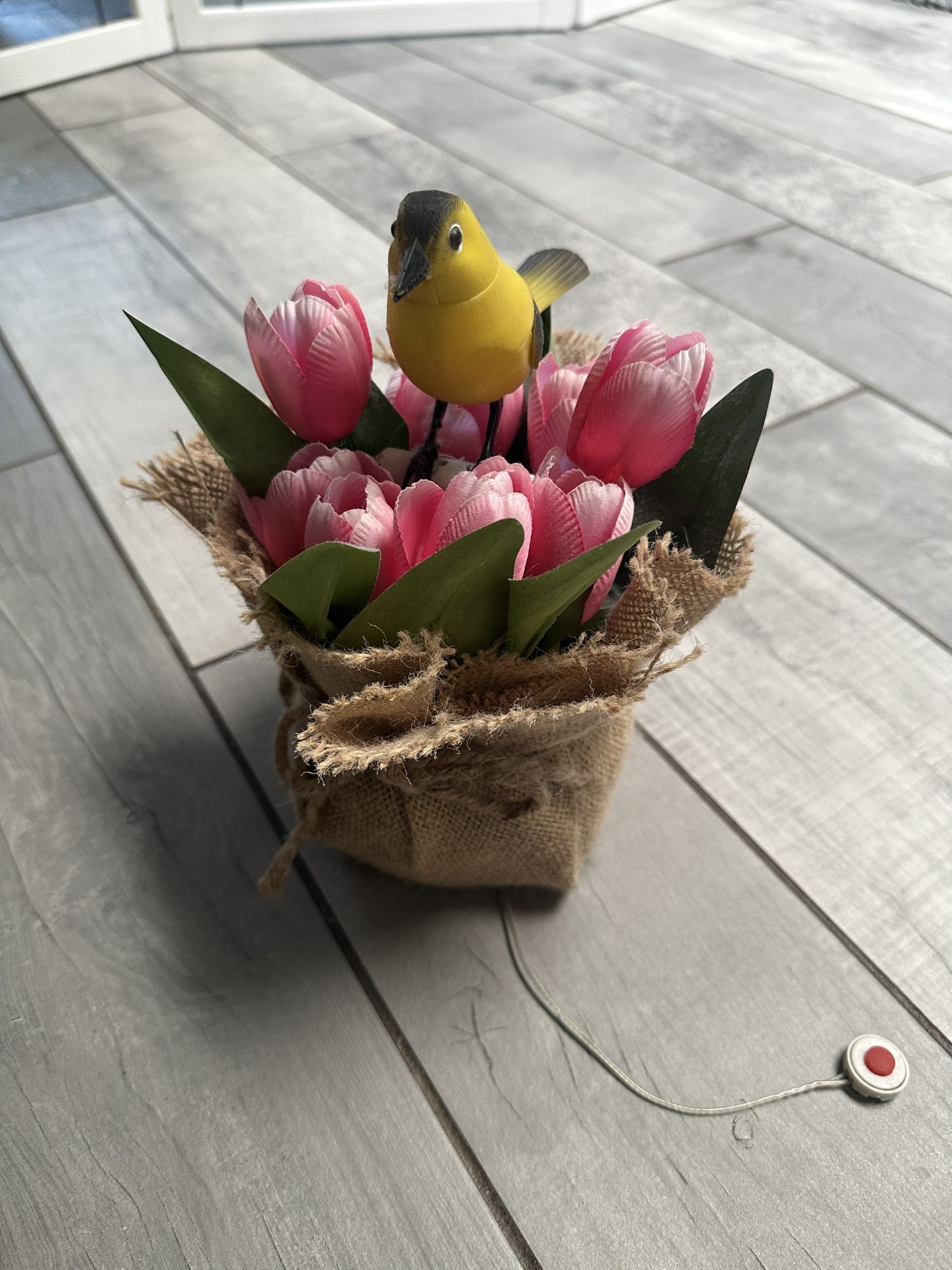 Bird Canary Singing Bouquet Flower Flowers
