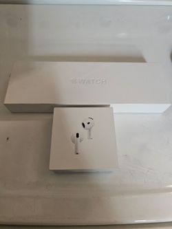 Apple watch and ear pods.