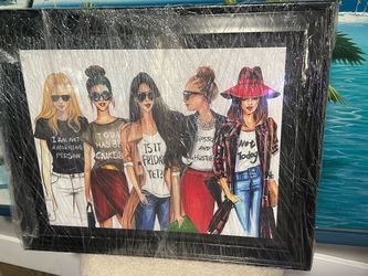 Fashion Girls Framed Wall Art Print