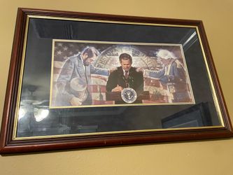 Framed Art Print: "Praying for Peace" by Ron DiCianni (Bush, Lincoln & Washington)
