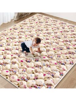 🧸 For Sale: Vibe Bear Baby Play Mat – Extra Large, Premium Foam 79” x 63”
