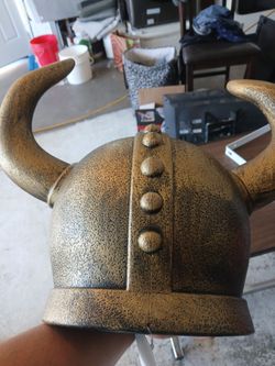 Halloween viking helmet.