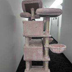 Pink Cat Tree House
