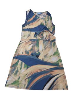 Simply Vera Vera Wang, multicolor print sleeveless A-line dress, L. EUC