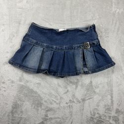 BDG Denim micro Pleated miniskort sz small 